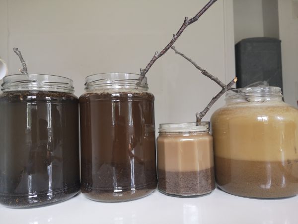 Sentient Soils Study. You can carry out a simple sedimentation experiment to familiarise yourself with the soil outside where you are walking.